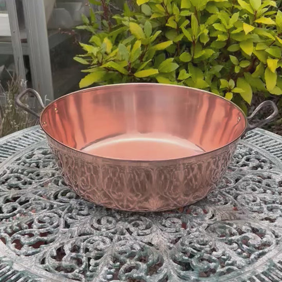 video of a French copper up cycled bathroom basin 