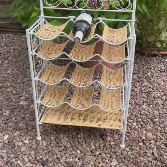 French shabby chic wine bottle rack for 12 bottles