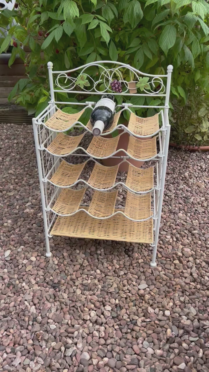 French shabby chic wine bottle rack for 12 bottles