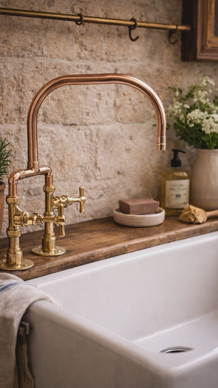 video of made to measure copper and brass mixer tap