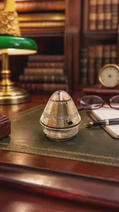 WW1 Brass Fuse Paperweight: Somme Relic - Historic British Militaria