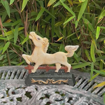French Cast Iron Horse Door Stop – Shabby Chic Farmhouse Door Wedge Doorstop