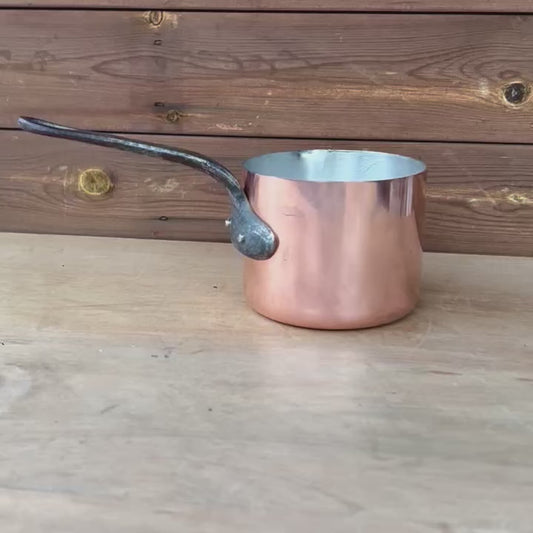 Vintage French Copper Pan with Hand-Wiped Tin Lining, 10cm