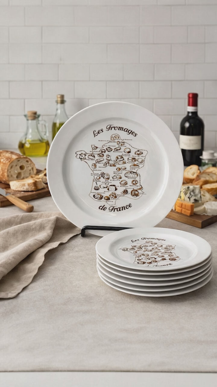 video of french cheese plate set