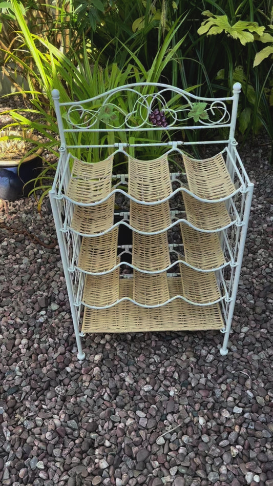 video of French shabby chic wine rack