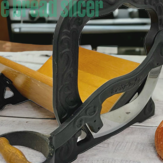 image cast iron vintage bread slicer