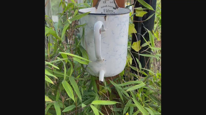 French enamel irrigator garden planter 