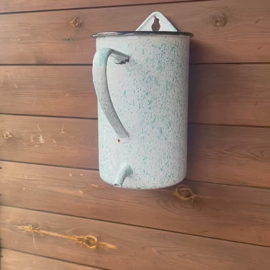 video of blue and white irrigator