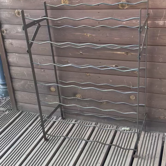 video of French vintage bottle rack
