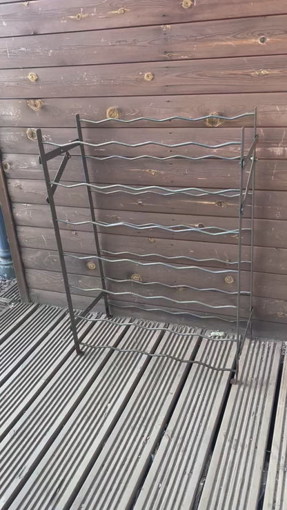 video of French vintage bottle rack