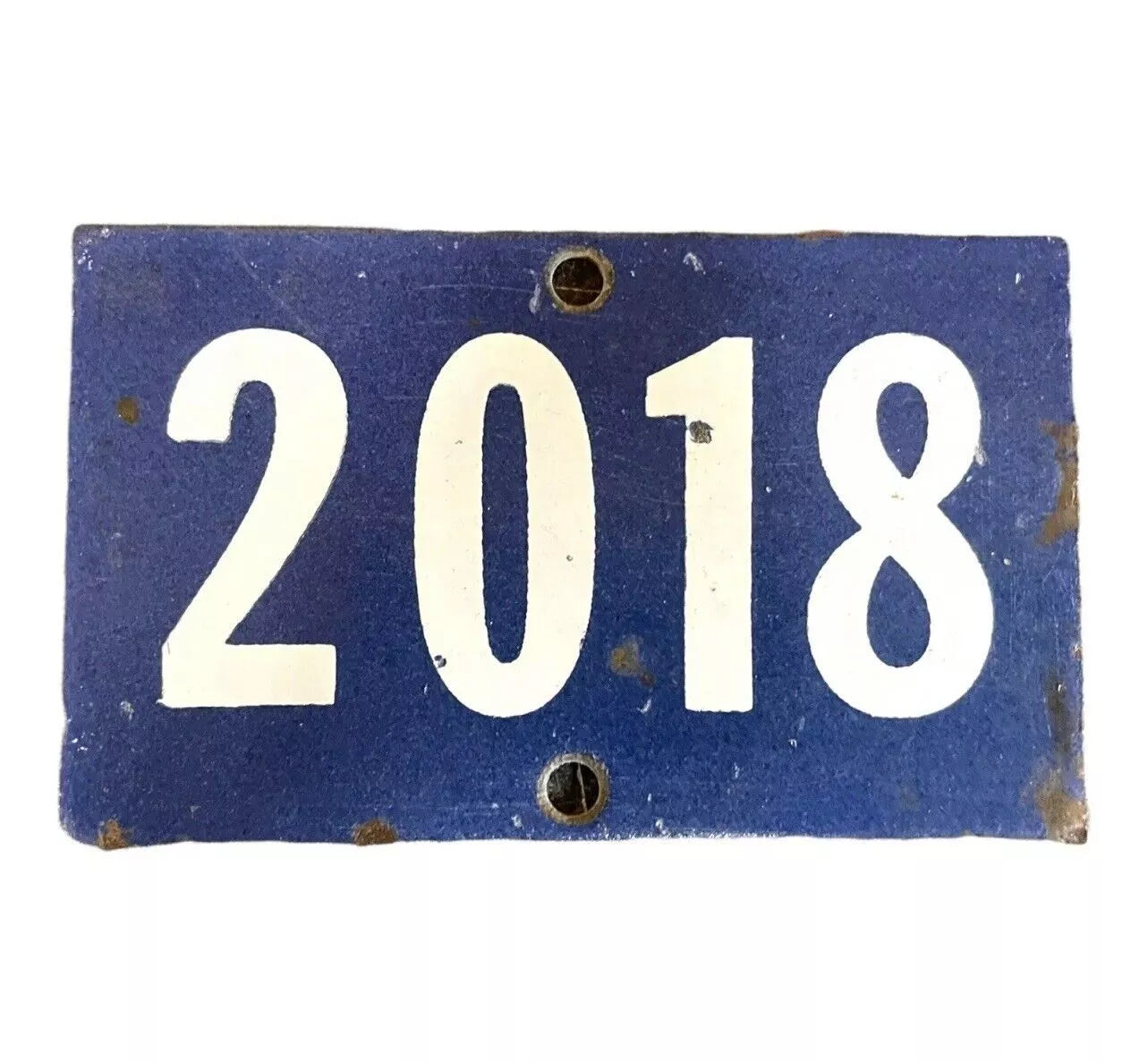 French vintage enamel door numbers or gate post numbers 
