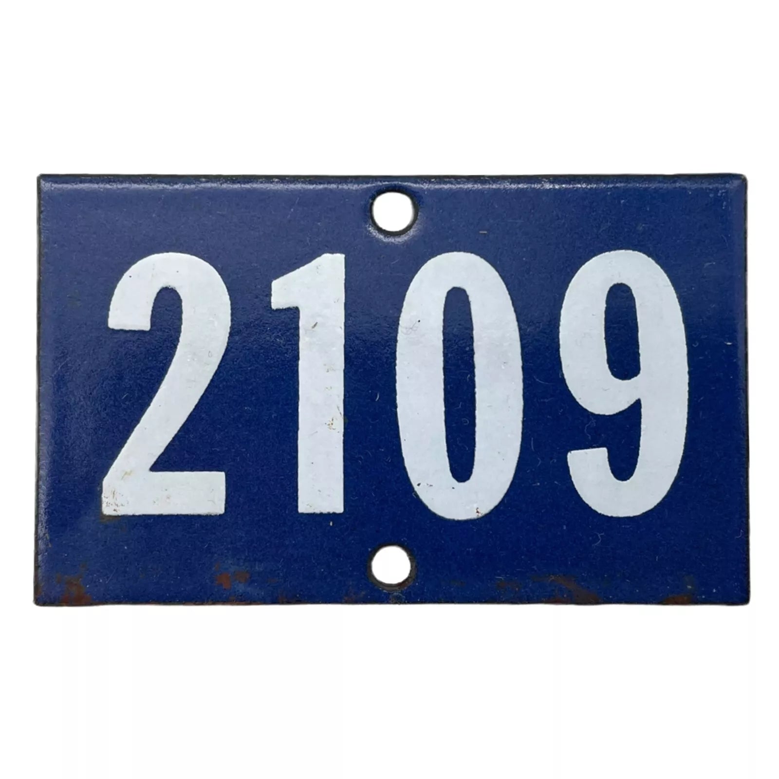 French vintage enamel door numbers or gate post numbers 