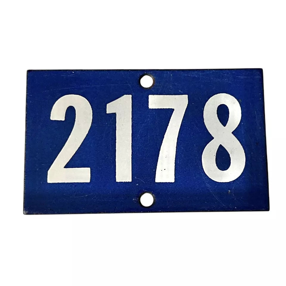 French blue and white door or apartment number 2178