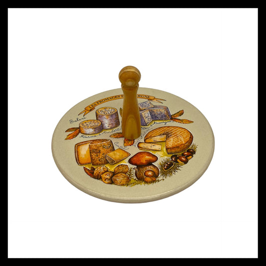 image French ceramic cheeseboard with wooden handle sold by All Things French Store