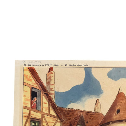 Corner of a book or paper with text on a white background