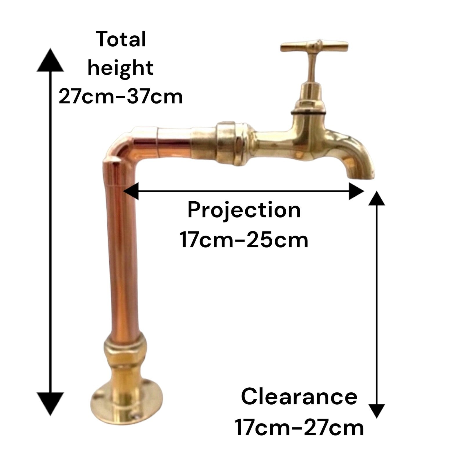 Bespoke Made to Measure Vintage Style Handmade Copper and Brass Kitchen Tap