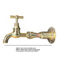 Brass and copper wall mounted vintage style tap sold by All Things French Store