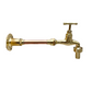 Handmade copper and brass wall mounted taps sold by All Things French Store