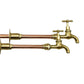 Pair of copper and brass handmade kitchen taps sold by All Things French Store