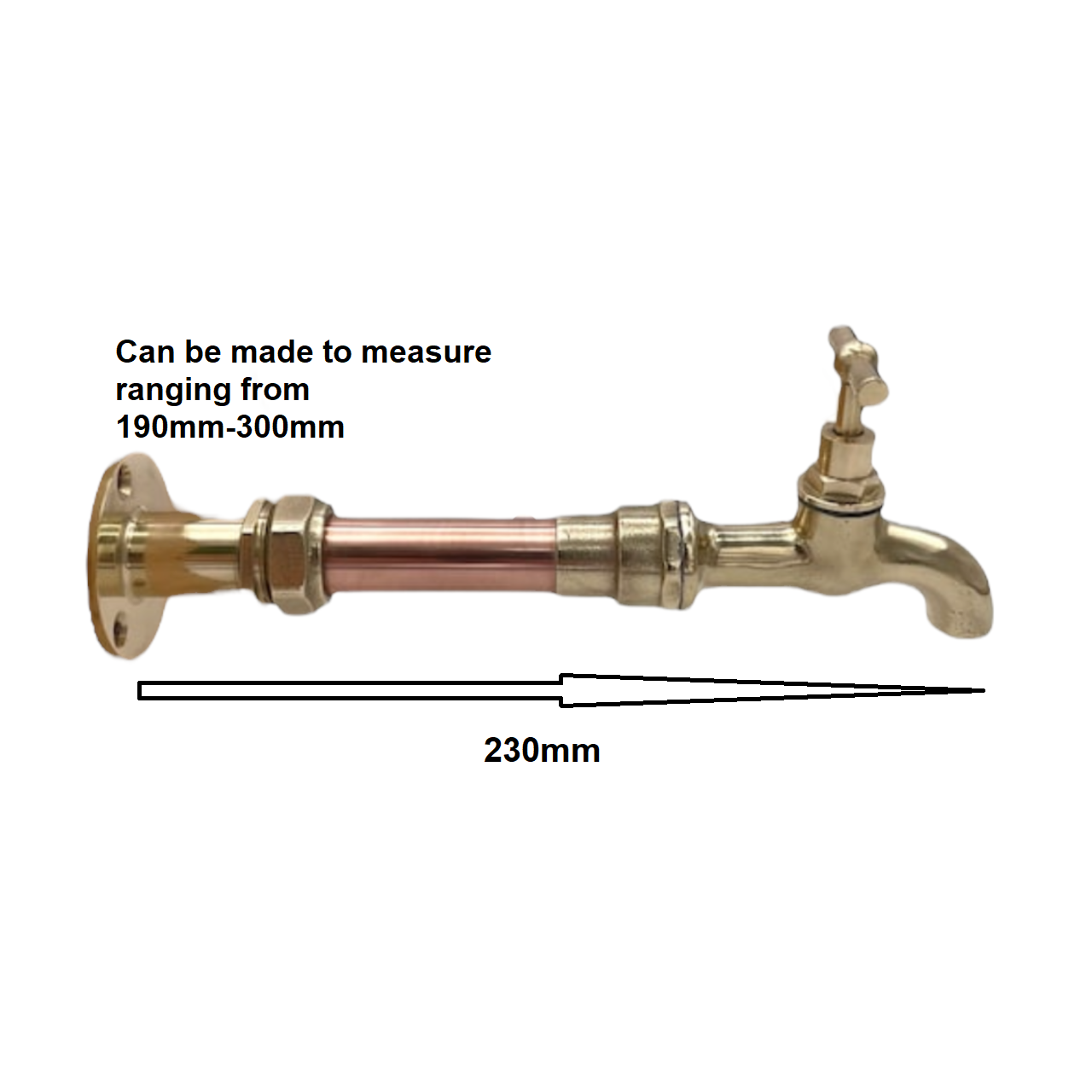 image 8 Copper and brass wall mounted handmade taps sold by All Things French Store