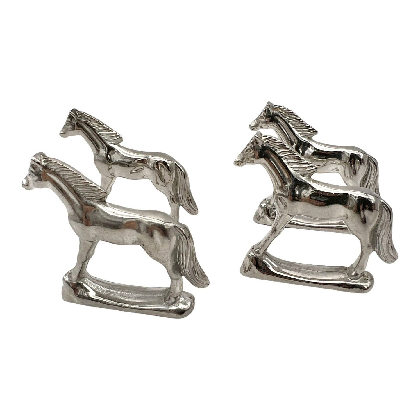 French silver plated horse shaped napkin rings sold by All Things French Store
