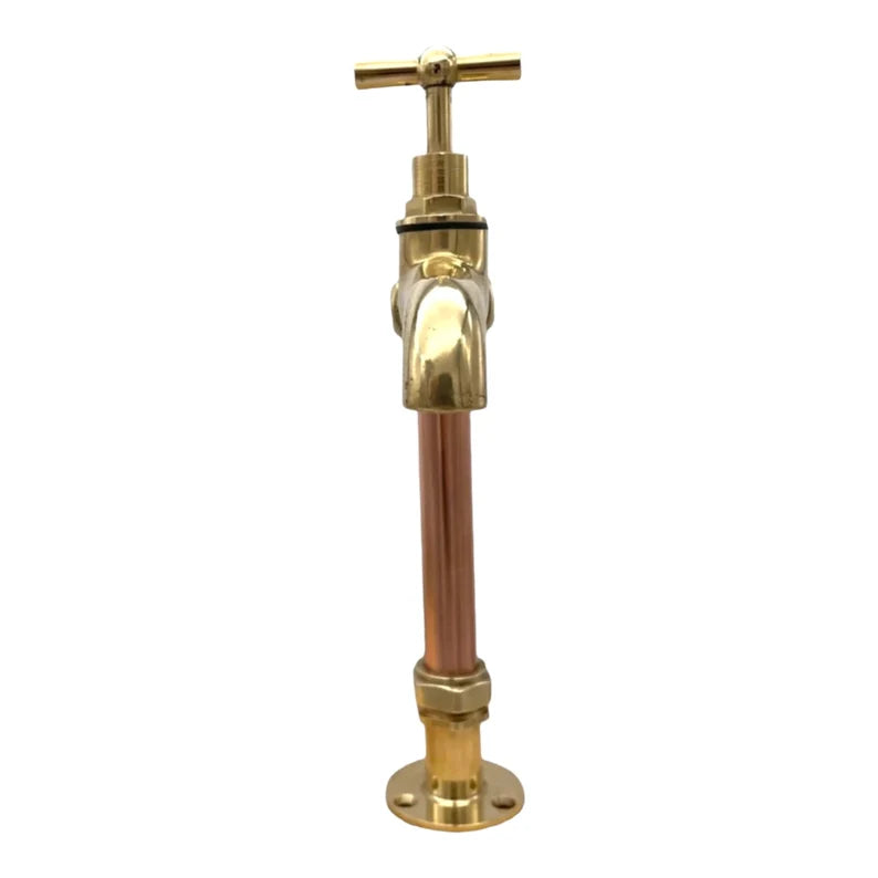 front view  of vintage style copper and brass tap sold by All Things French Store 