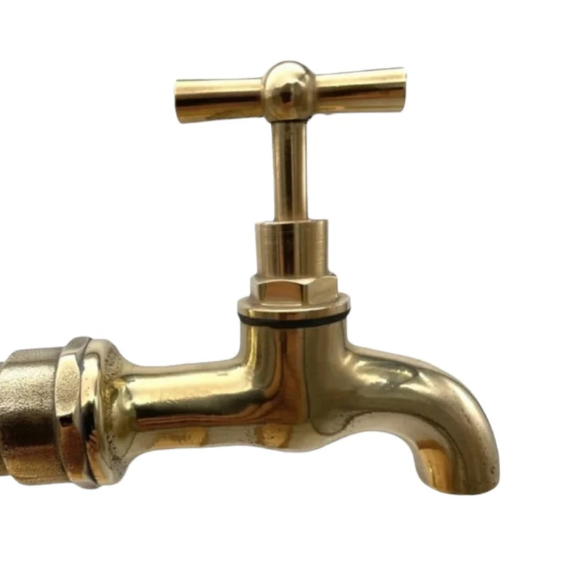 image of vintage style copper and brass tap, tap head view sold by All Things French Store