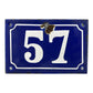image 2 French vintage blue and white enamel door house number sold by All Things French Store