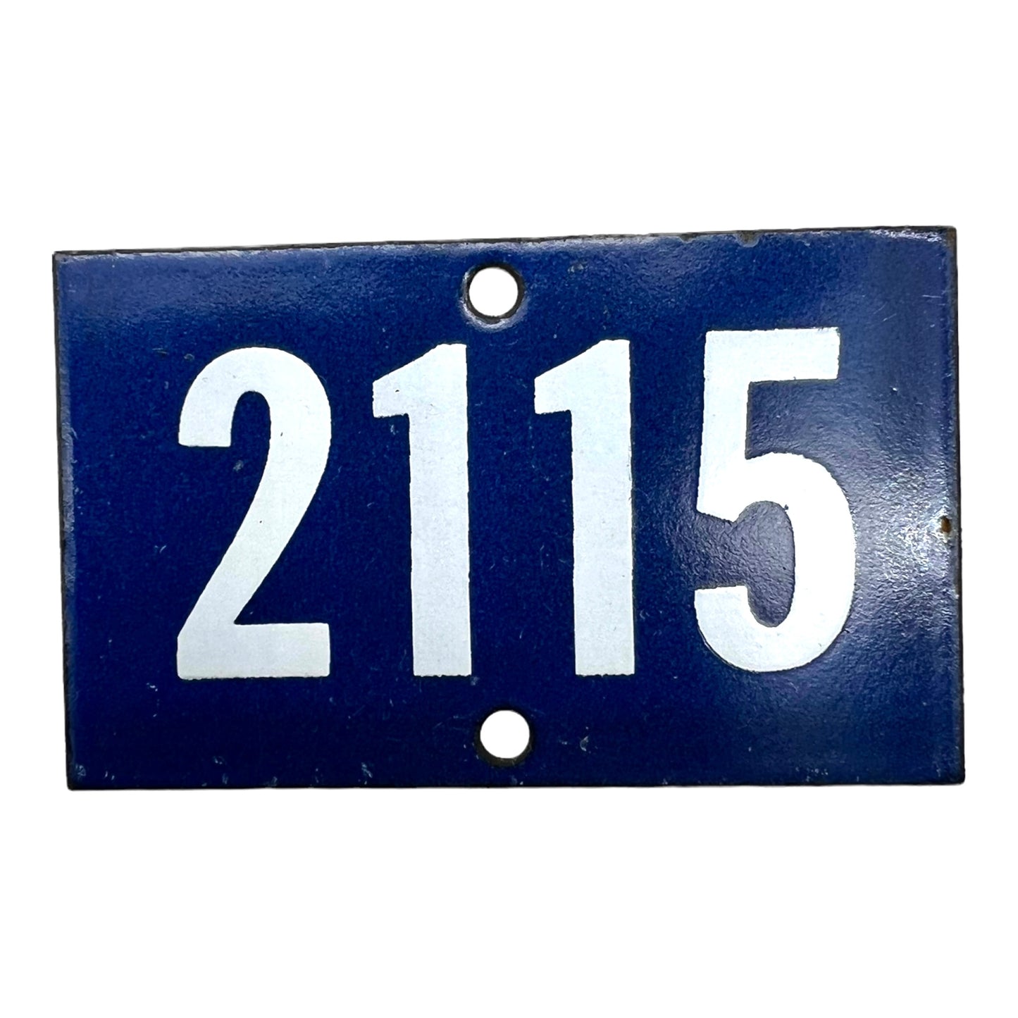 Image of blue enamel house or door number 2115 sold by All Things French Store