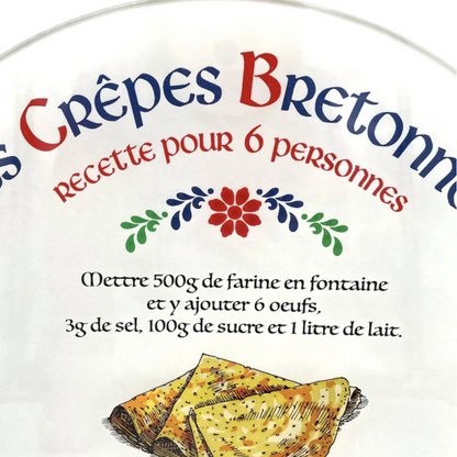 French crepes pancake serving plate and slice sold by All Things French Store