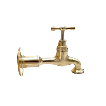 Brass wall mounted kitchen tap sold by All Things French Store