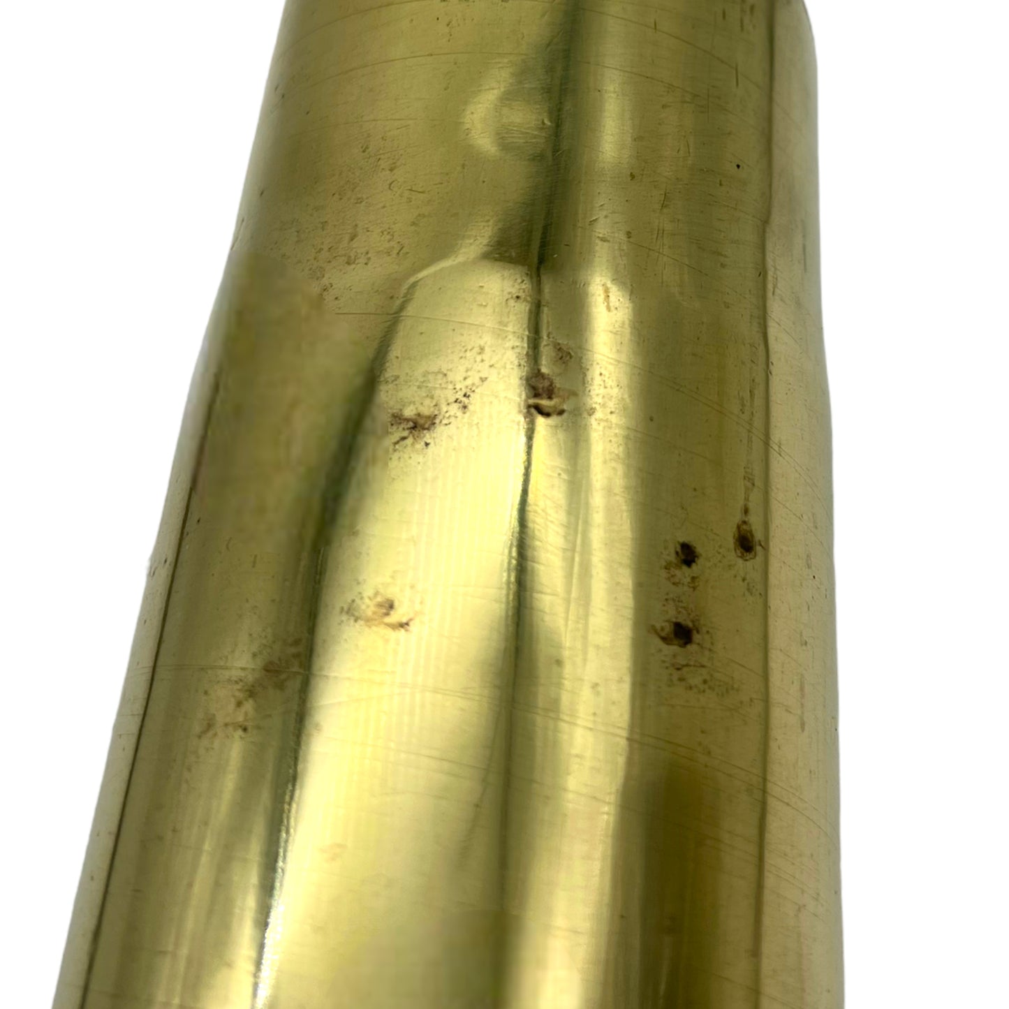 side image of French Ww1 brass shell case sold by All Things French Store