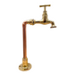 Image of a pair of copper and brass pillar taps  without nozzle