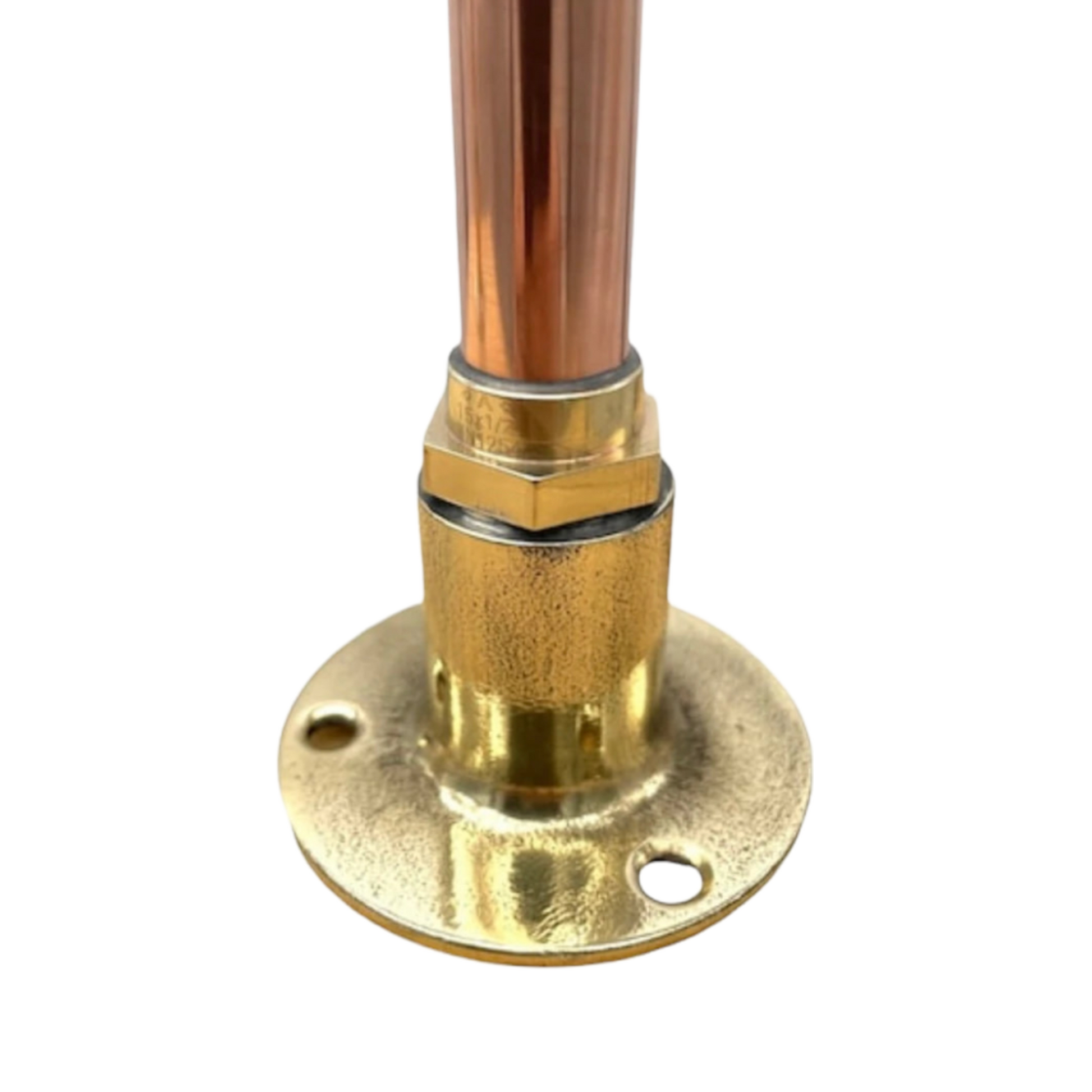 image of a single copper and brass tap base plate