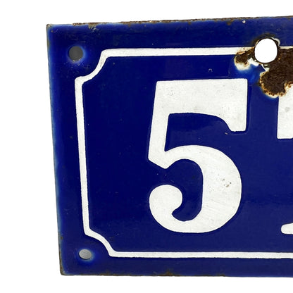 image 3 French vintage enamel door number 57 sold by All Things French Store