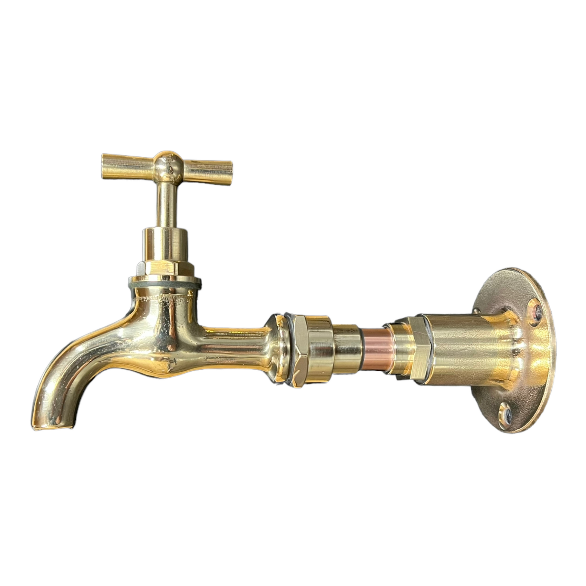 Copper and brass wall mounted taps sold by All Things French Store