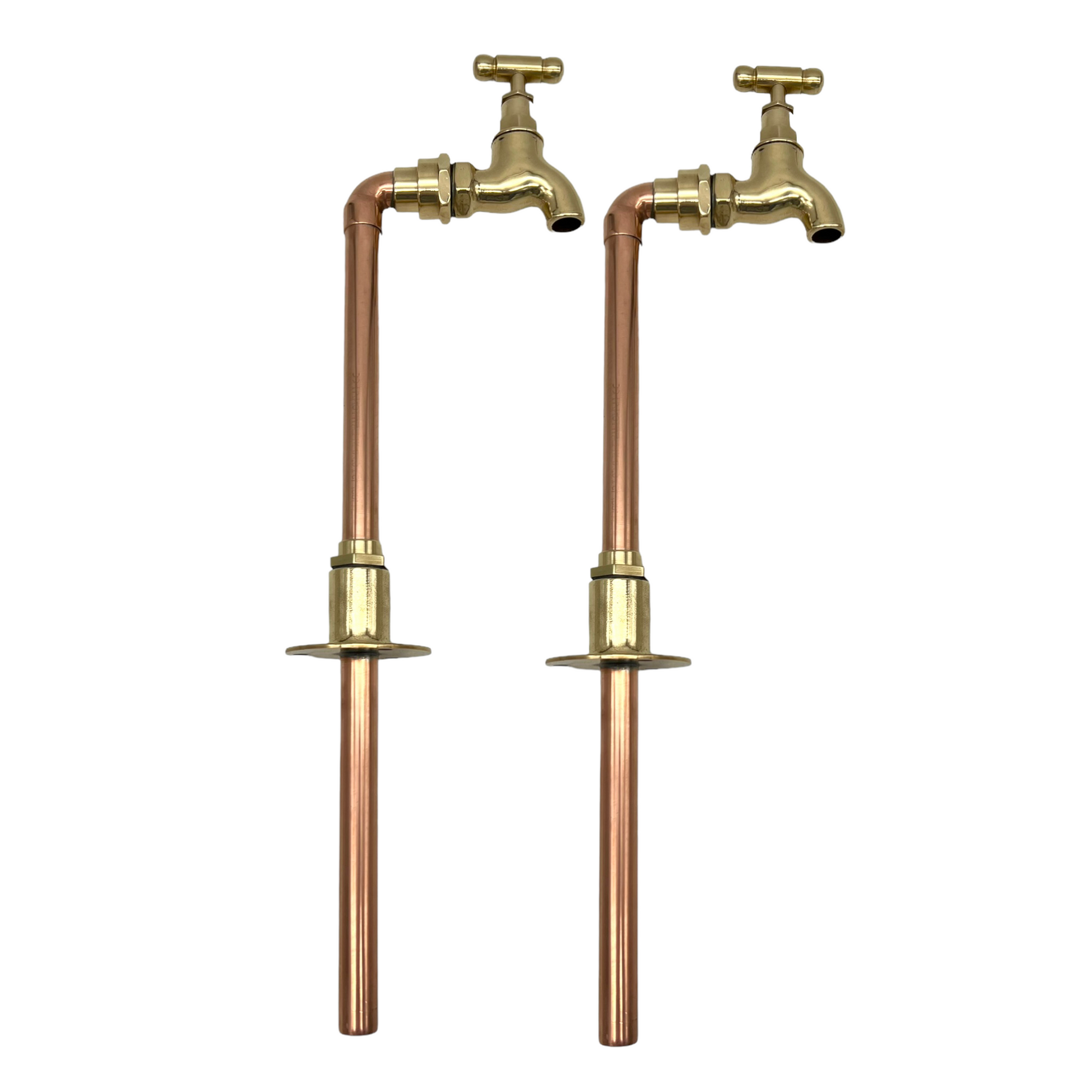Complete copper and brass tap including tail ends sold by All Things French Store
