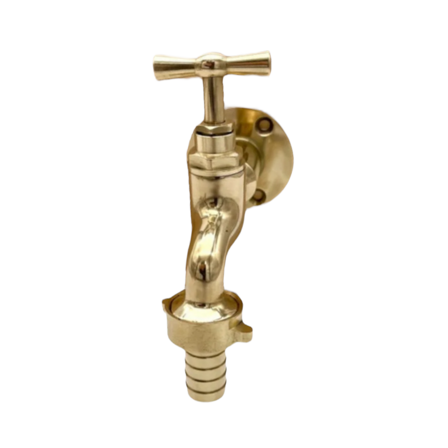 front view of brass wall mounted tap sold by All Things French Store