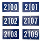 image of vintage French enamel door or house numbers 2100 - 2109 sold by allthingsfrenchstore.com