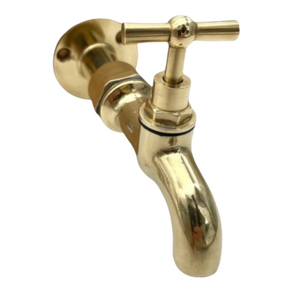 Brass Wall Tap, Vintage Wall Mounted Style Tap for Belfast Sink or Bathroom Tap