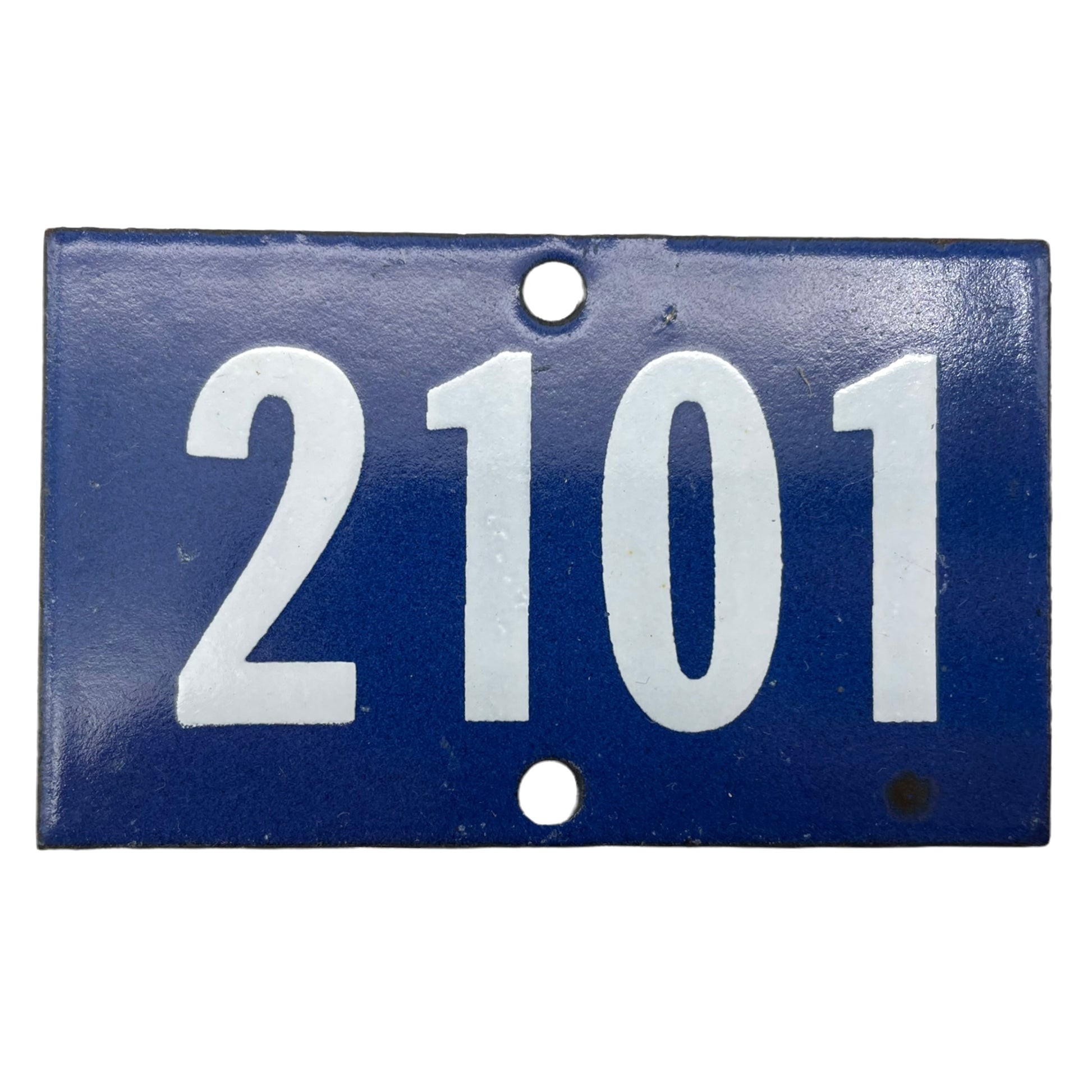 image of vintage French enamel door or house number 2101 sold by allthingsfrenchstore.com