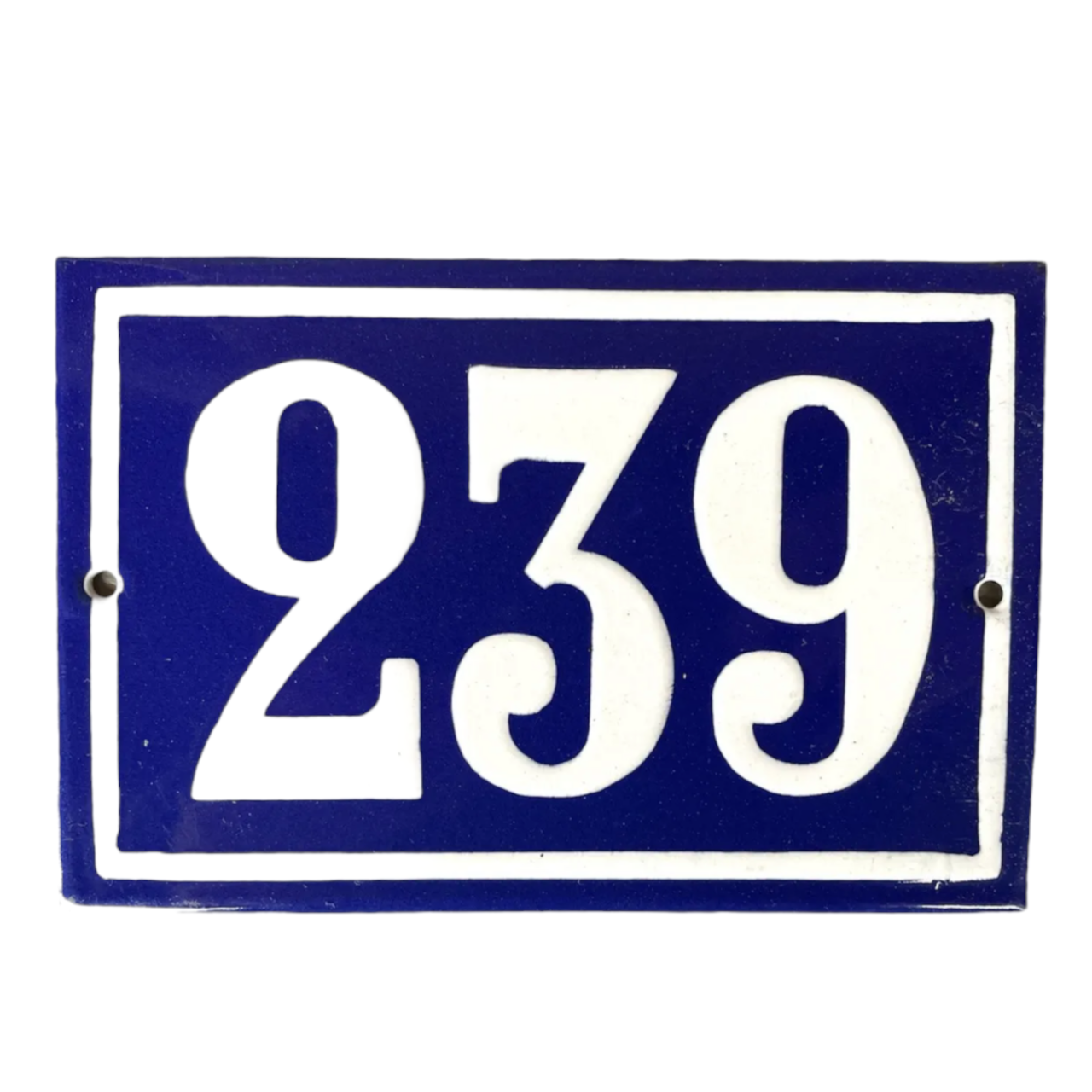 French vintage enamel house number door number 239 sold by All Things French Store