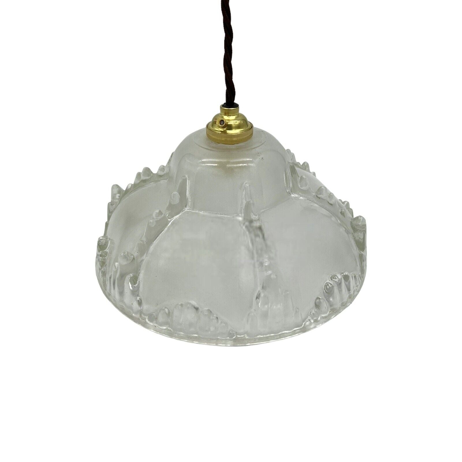 French vintage glass pendant light sold by All Things French Store