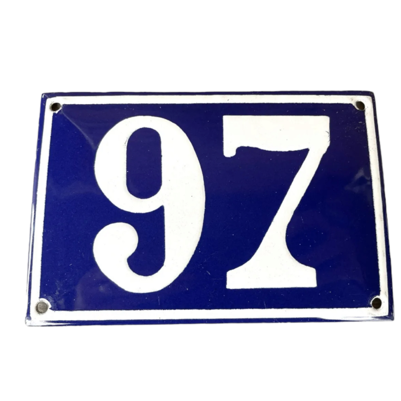 French vintage enamel door number 97 house number 97 sold by All Things French Store