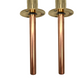 image pair of handmade copper and brass swan neck taps with detachable nozzle 