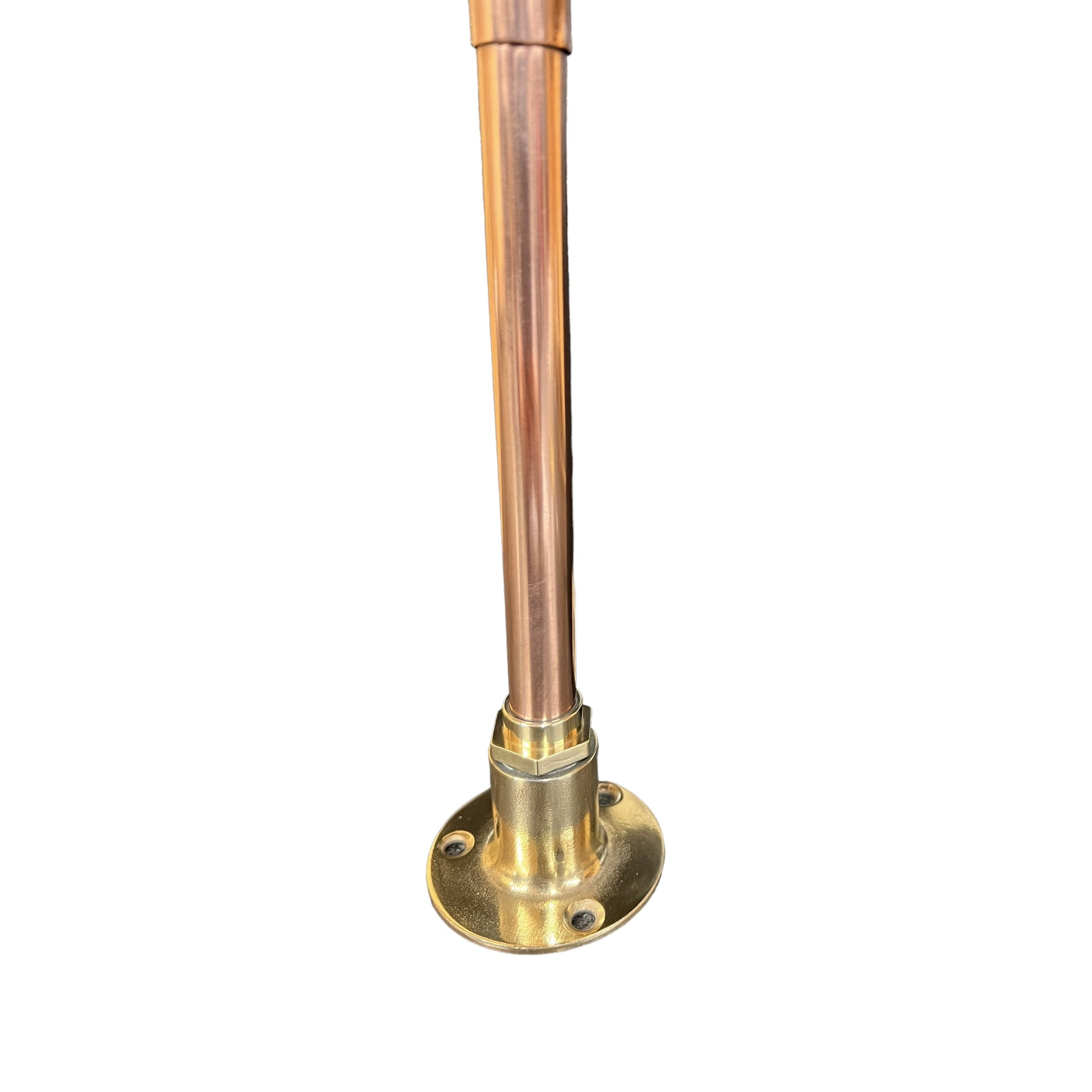 Copper and brass handmade tap with copper upstand sold by All Things French Store