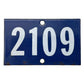 image of vintage French enamel door or house number 2109 sold by allthingsfrenchstore.com