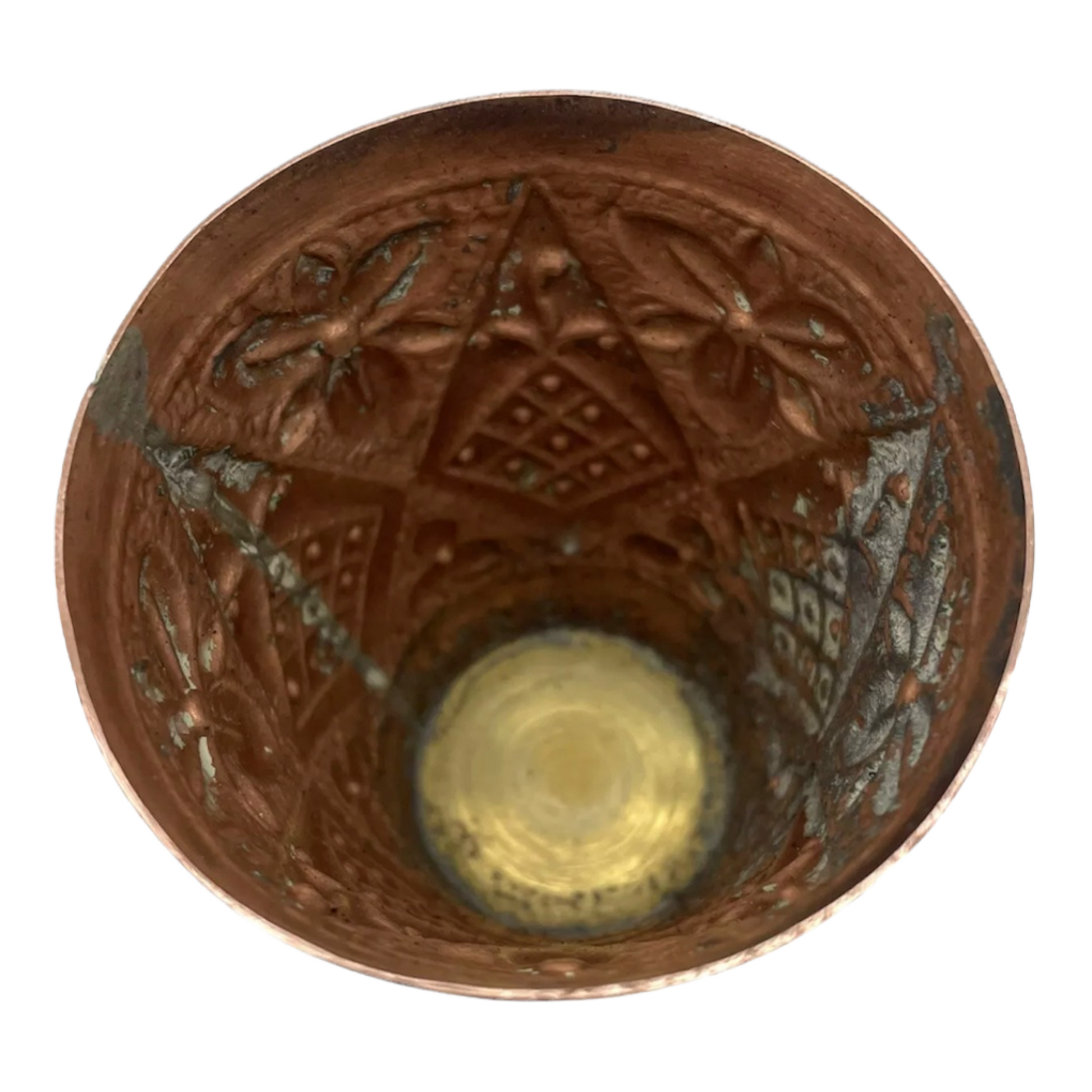 internal view of French copper arts and crafts tumblers sold by All Things French Store