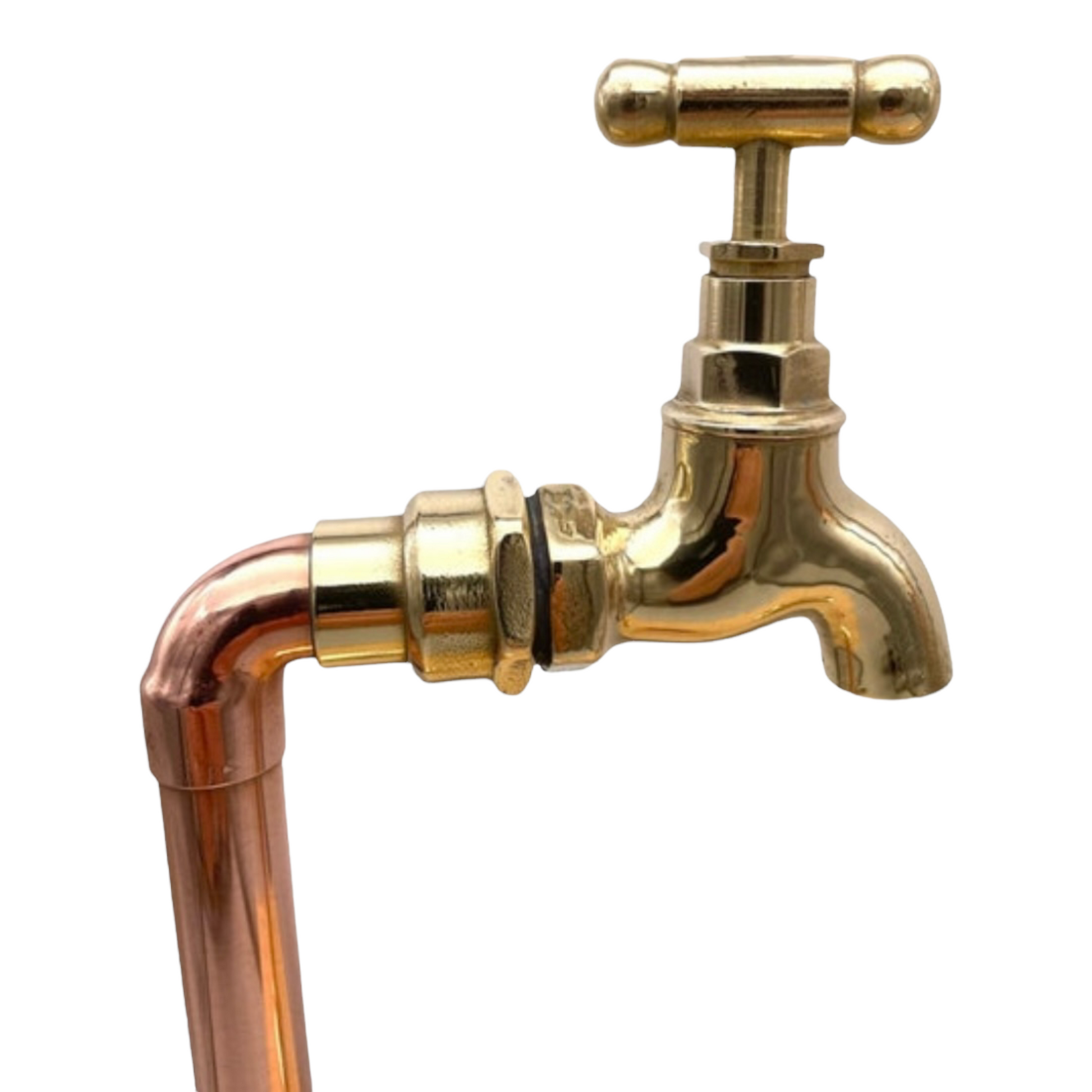 image of copper and brass Belfast sink tap  tap head