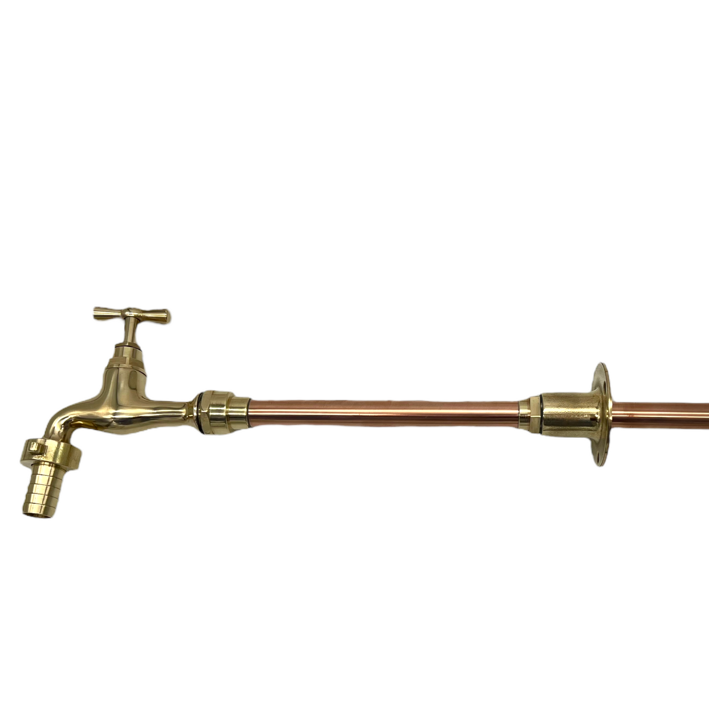 image copper and brass wall mounted bathroom or kitchen tap